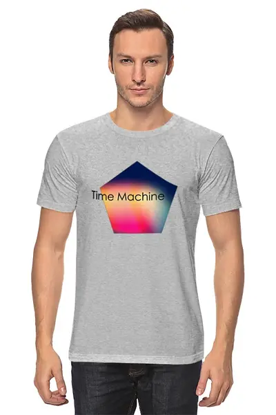Заказать мужскую футболку в Москве. Футболка классическая Time Machine от JPshirt - готовые дизайны и нанесение принтов.