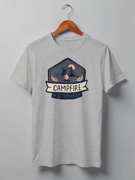 Заказать мужскую футболку в Москве. Футболка классическая Campfire Stories от oneredfoxstore@gmail.com - готовые дизайны и нанесение принтов.