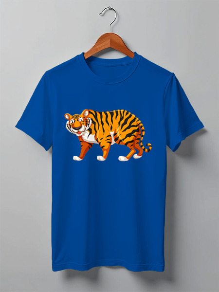 Заказать мужскую футболку в Москве. Футболка классическая Тигр (Tiger) от nadegda - готовые дизайны и нанесение принтов.