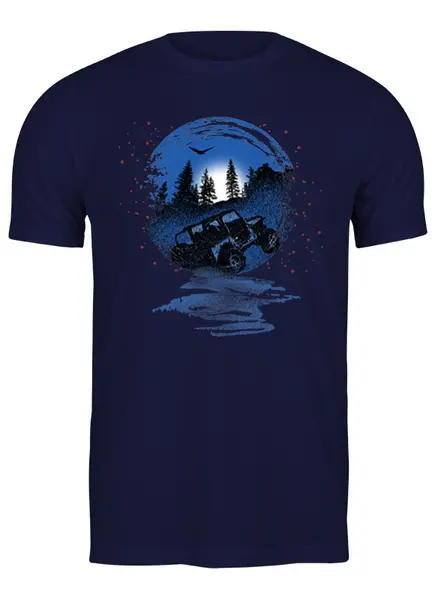 Заказать мужскую футболку в Москве. Футболка классическая Offroad от oneredfoxstore@gmail.com - готовые дизайны и нанесение принтов.