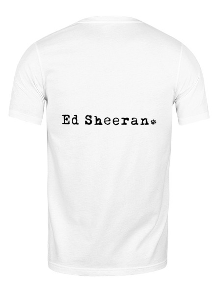 Заказать мужскую футболку в Москве. Футболка классическая Ed Sheeran от Анастасия Вахрушева - готовые дизайны и нанесение принтов.