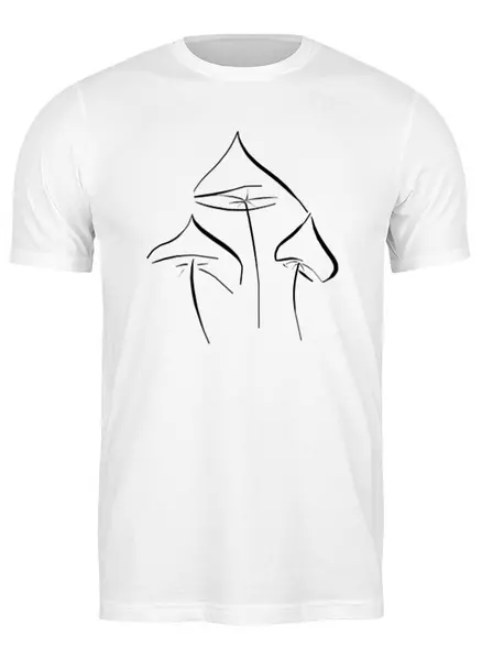 Заказать мужскую футболку в Москве. Футболка классическая Mushrooms от oneredfoxstore@gmail.com - готовые дизайны и нанесение принтов.