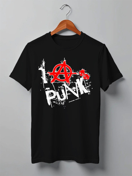 Заказать мужскую футболку в Москве. Футболка классическая Punks Not Dead от Leichenwagen - готовые дизайны и нанесение принтов.