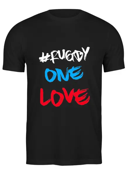 Заказать мужскую футболку в Москве. Футболка классическая Love Rugby от rugby - готовые дизайны и нанесение принтов.