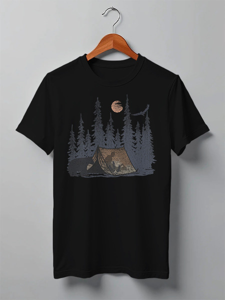 Заказать мужскую футболку в Москве. Футболка классическая Campfire Stories от oneredfoxstore@gmail.com - готовые дизайны и нанесение принтов.
