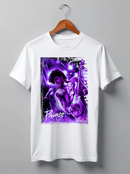 Заказать мужскую футболку в Москве. Футболка классическая PRINCE Purple Rain от balden - готовые дизайны и нанесение принтов.