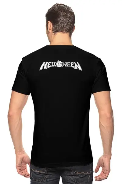 Заказать мужскую футболку в Москве. Футболка классическая Helloween ( Michael Kiske )  от Leichenwagen - готовые дизайны и нанесение принтов.