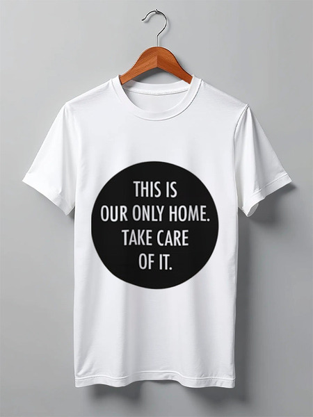 Заказать мужскую футболку в Москве. Футболка классическая Our home от Blue whale - готовые дизайны и нанесение принтов.