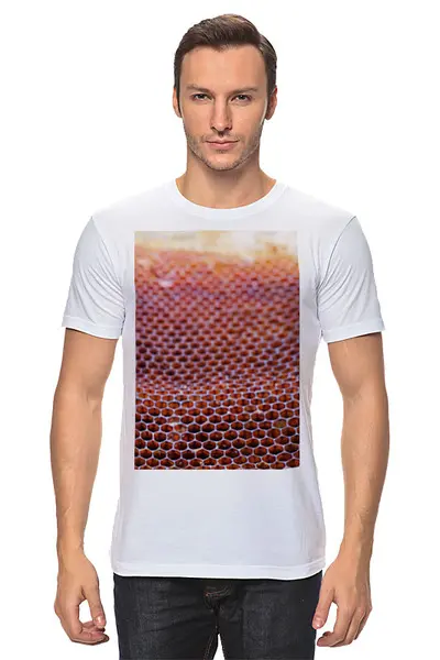Заказать мужскую футболку в Москве. Футболка классическая  Пчеловод  от blagoflow@ya.ru - готовые дизайны и нанесение принтов.