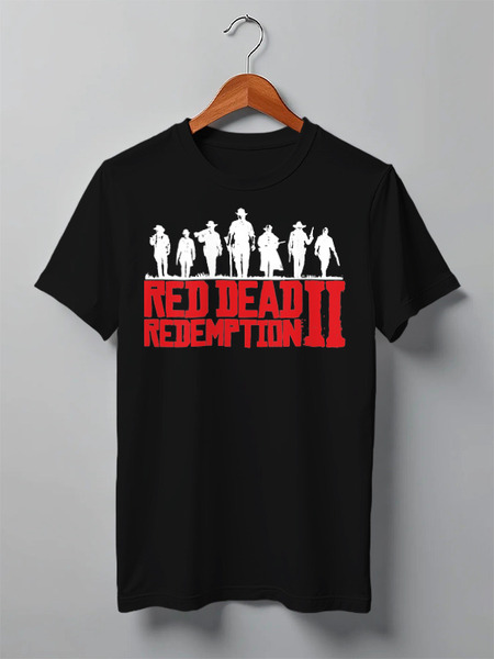 Заказать мужскую футболку в Москве. Футболка классическая Red Dead Redemption 2 от balden - готовые дизайны и нанесение принтов.
