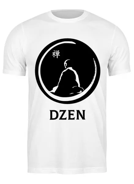 Заказать мужскую футболку в Москве. Футболка классическая Дзен. Dzen от Александр - готовые дизайны и нанесение принтов.