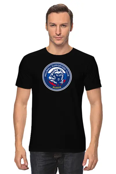 Заказать мужскую футболку в Москве. Футболка классическая Millwall MSC Russia NOLU tee от Millwall Supporters Club Russia - готовые дизайны и нанесение принтов.