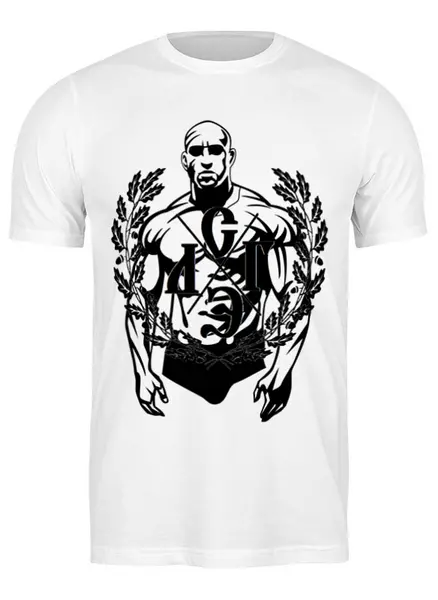 Заказать мужскую футболку в Москве. Футболка классическая GYM - SPORT от торгаш - готовые дизайны и нанесение принтов.