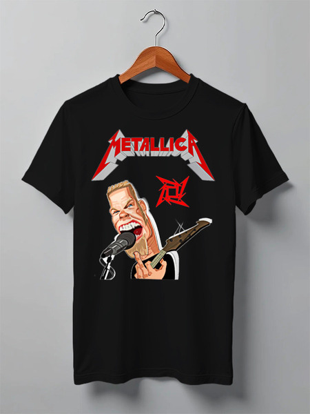 Заказать мужскую футболку в Москве. Футболка классическая Metallica от Leichenwagen - готовые дизайны и нанесение принтов.