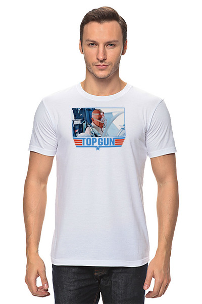 Заказать мужскую футболку в Москве. Футболка классическая TOP GUN Junior от panincomics@gmail.com - готовые дизайны и нанесение принтов.