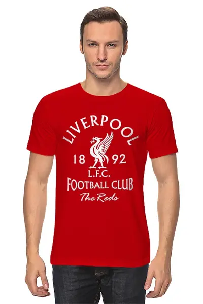 Заказать мужскую футболку в Москве. Футболка классическая Ливерпуль  от geekbox - готовые дизайны и нанесение принтов.