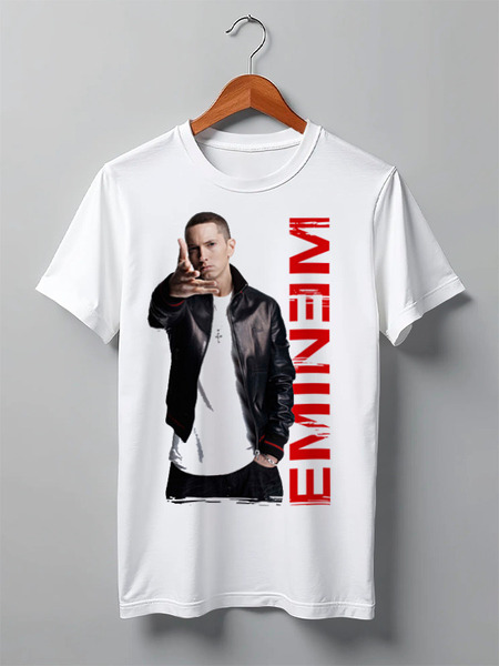 Заказать мужскую футболку в Москве. Футболка классическая Eminem от FOR YOU - готовые дизайны и нанесение принтов.