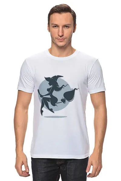 Заказать мужскую футболку в Москве. Футболка классическая Ведьма от YellowCloverShop - готовые дизайны и нанесение принтов.