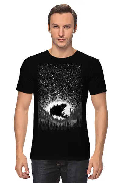 Заказать мужскую футболку в Москве. Футболка классическая Mountain Bike от oneredfoxstore@gmail.com - готовые дизайны и нанесение принтов.