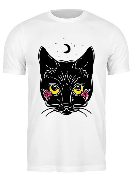 Заказать мужскую футболку в Москве. Футболка классическая Черная Кошка от fanart - готовые дизайны и нанесение принтов.