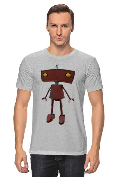 Заказать мужскую футболку в Москве. Футболка классическая Bad Robot от Дана Столыпина - готовые дизайны и нанесение принтов.