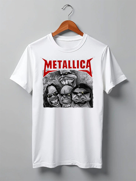 Заказать мужскую футболку в Москве. Футболка классическая Metallica от Leichenwagen - готовые дизайны и нанесение принтов.