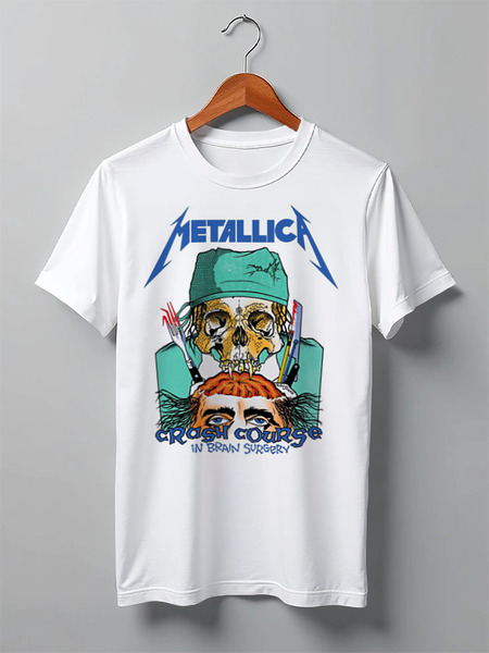 Заказать мужскую футболку в Москве. Футболка классическая Metallica от Leichenwagen - готовые дизайны и нанесение принтов.