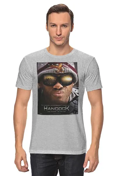 Заказать мужскую футболку в Москве. Футболка классическая Хэнкок / Hancock от KinoArt - готовые дизайны и нанесение принтов.