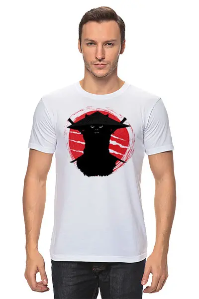 Заказать мужскую футболку в Москве. Футболка классическая Killa Cat от oneredfoxstore@gmail.com - готовые дизайны и нанесение принтов.
