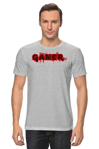 Заказать мужскую футболку в Москве. Футболка классическая Gamer от Leichenwagen - готовые дизайны и нанесение принтов.