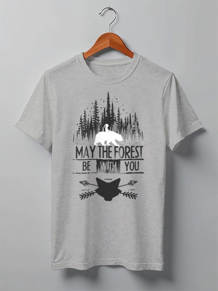 Заказать мужскую футболку в Москве. Футболка классическая Bear Here от oneredfoxstore@gmail.com - готовые дизайны и нанесение принтов.