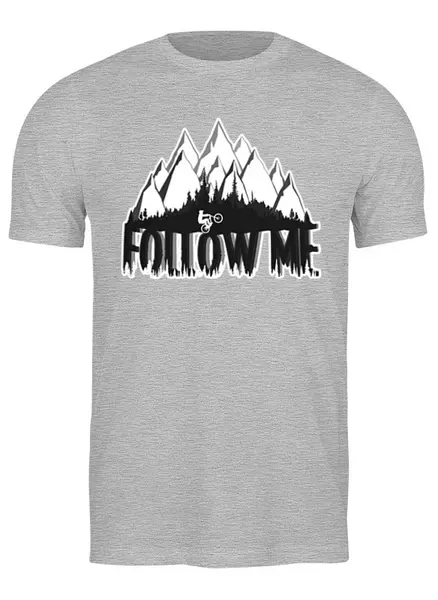 Заказать мужскую футболку в Москве. Футболка классическая Mountain Bike от oneredfoxstore@gmail.com - готовые дизайны и нанесение принтов.