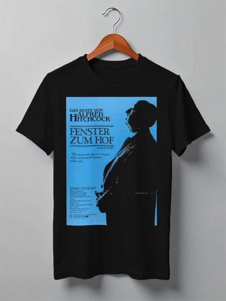 Заказать мужскую футболку в Москве. Футболка классическая Alfred Hitchcock / Альфред Хичкок от KinoArt - готовые дизайны и нанесение принтов.