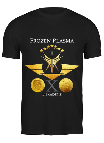 Заказать мужскую футболку в Москве. Футболка классическая Frozen Plasma / Dekadenz от OEX design - готовые дизайны и нанесение принтов.
