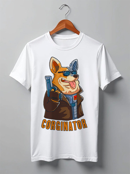 Заказать мужскую футболку в Москве. Футболка классическая ◈ CORGINATOR ◈ от balden - готовые дизайны и нанесение принтов.