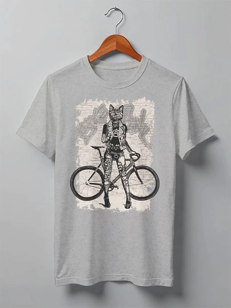 Заказать мужскую футболку в Москве. Футболка классическая Bike Punk  от oneredfoxstore@gmail.com - готовые дизайны и нанесение принтов.
