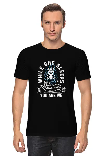Заказать мужскую футболку в Москве. Футболка классическая While She Sleeps от geekbox - готовые дизайны и нанесение принтов.