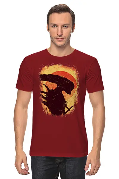 Заказать мужскую футболку в Москве. Футболка классическая Aliens от oneredfoxstore@gmail.com - готовые дизайны и нанесение принтов.