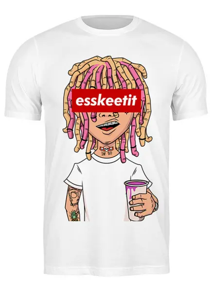Заказать мужскую футболку в Москве. Футболка классическая Lil Pump от geekbox - готовые дизайны и нанесение принтов.