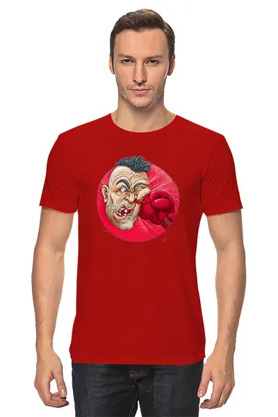 Заказать мужскую футболку в Москве. Футболка классическая Боксер от T-shirt print  - готовые дизайны и нанесение принтов.