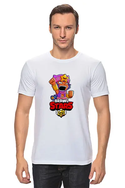 Заказать мужскую футболку в Москве. Футболка классическая BRAWL STARS SANDY  от geekbox - готовые дизайны и нанесение принтов.