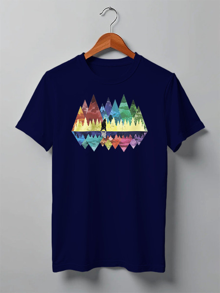 Заказать мужскую футболку в Москве. Футболка классическая Bear Here от oneredfoxstore@gmail.com - готовые дизайны и нанесение принтов.