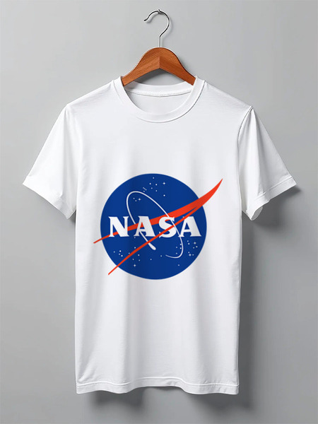 Заказать мужскую футболку в Москве. Футболка классическая Nasa.  от mis.20132014@yandex.ru - готовые дизайны и нанесение принтов.