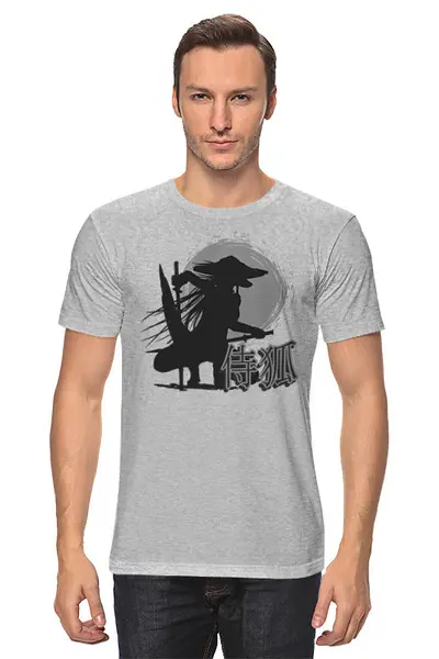 Заказать мужскую футболку в Москве. Футболка классическая Ninja Fox от oneredfoxstore@gmail.com - готовые дизайны и нанесение принтов.