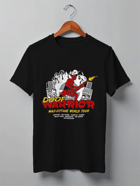 Заказать мужскую футболку в Москве. Футболка классическая Doof Warrior. Mad Max от geekbox - готовые дизайны и нанесение принтов.