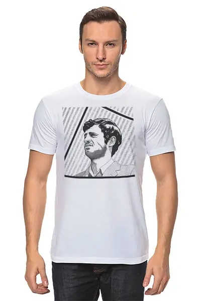 Заказать мужскую футболку в Москве. Футболка классическая Belmondo от KinoArt - готовые дизайны и нанесение принтов.