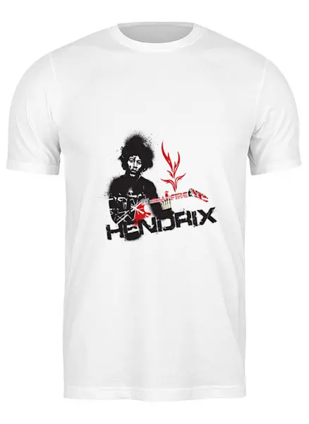Заказать мужскую футболку в Москве. Футболка классическая "Jimi Hendrix" от Fedor - готовые дизайны и нанесение принтов.