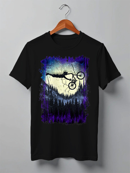 Заказать мужскую футболку в Москве. Футболка классическая Vintage Moon Rider от oneredfoxstore@gmail.com - готовые дизайны и нанесение принтов.