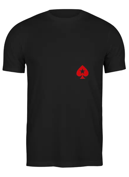 Заказать мужскую футболку в Москве. Футболка классическая PokerStars от Moroz - готовые дизайны и нанесение принтов.