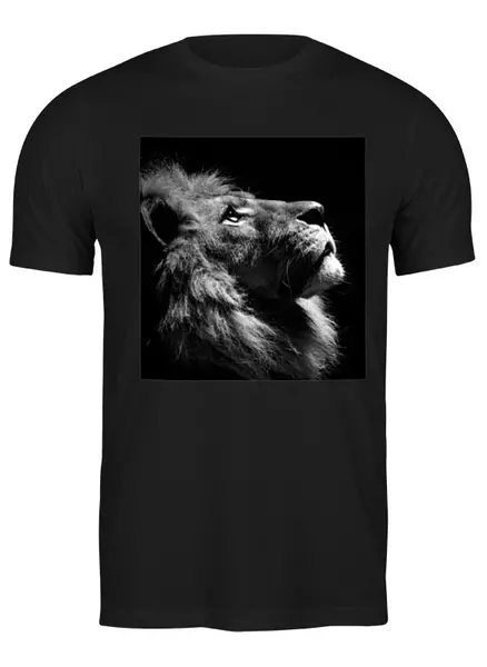 Заказать мужскую футболку в Москве. Футболка классическая Царь зверей от Rus - готовые дизайны и нанесение принтов.